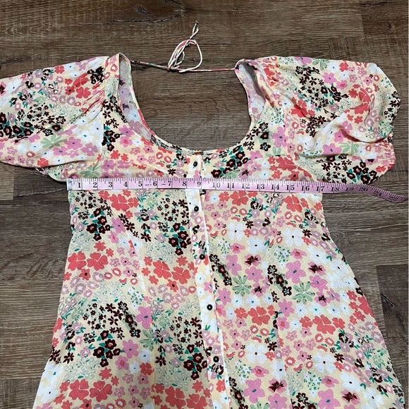 Free People Floral Callie Tunic Dress Vintage Combo Size Small - Picture 5 of 9